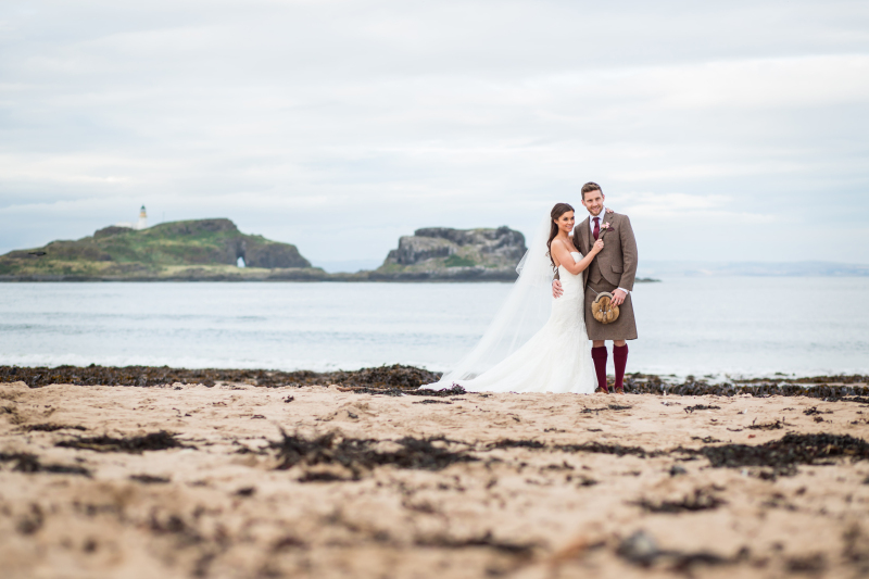 Fidra-Island-Dirleton-East-Lothian-Beach-Wedding-Photo